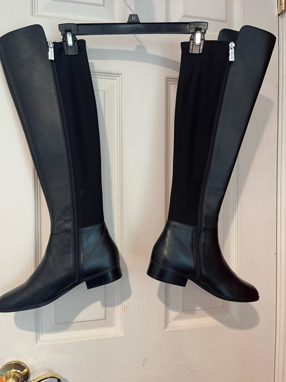 Michael Kors Black Over-the-Knee Stretch Leather Boots - Picture 3 of 4
